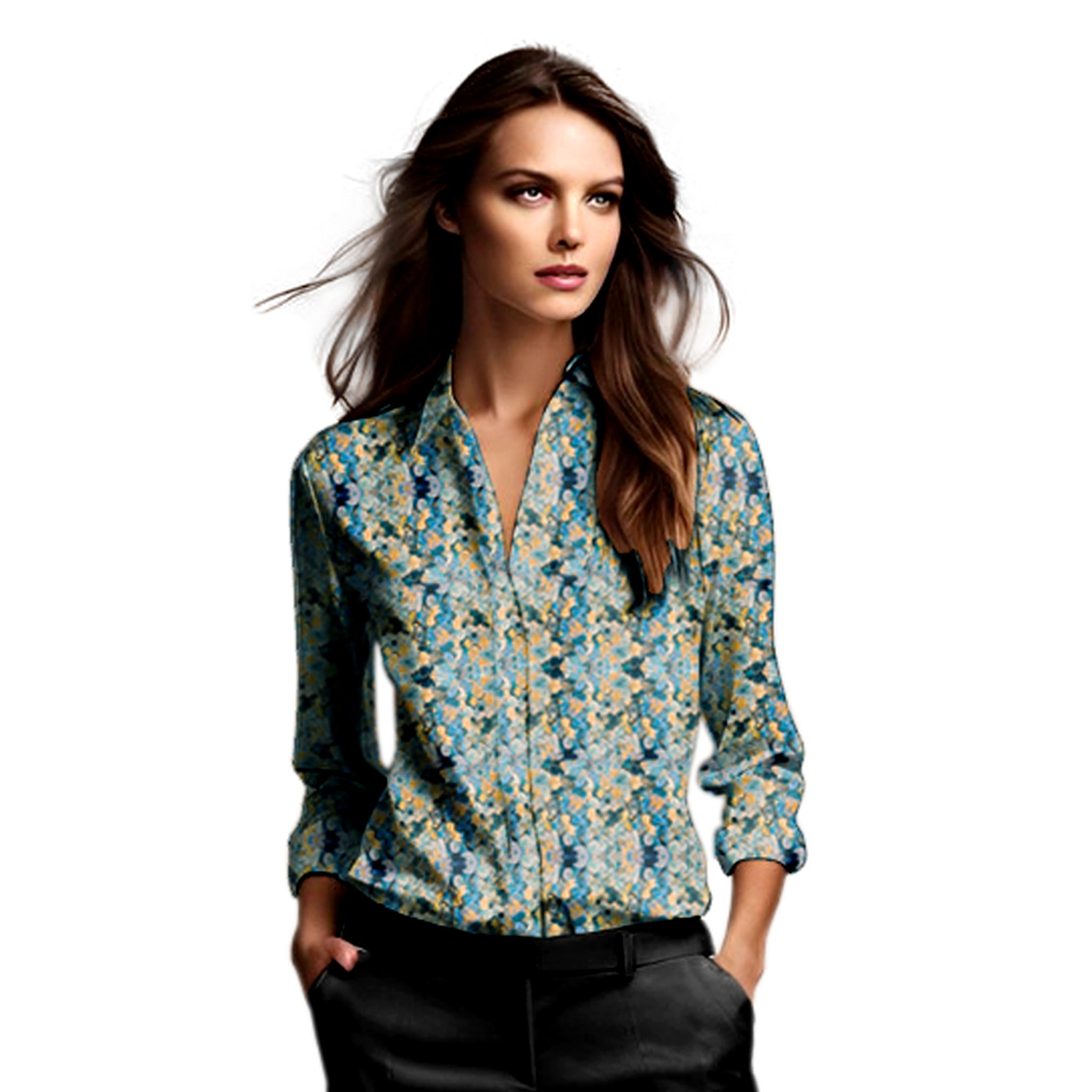 Women's Floral Patterned Luxury Shirt