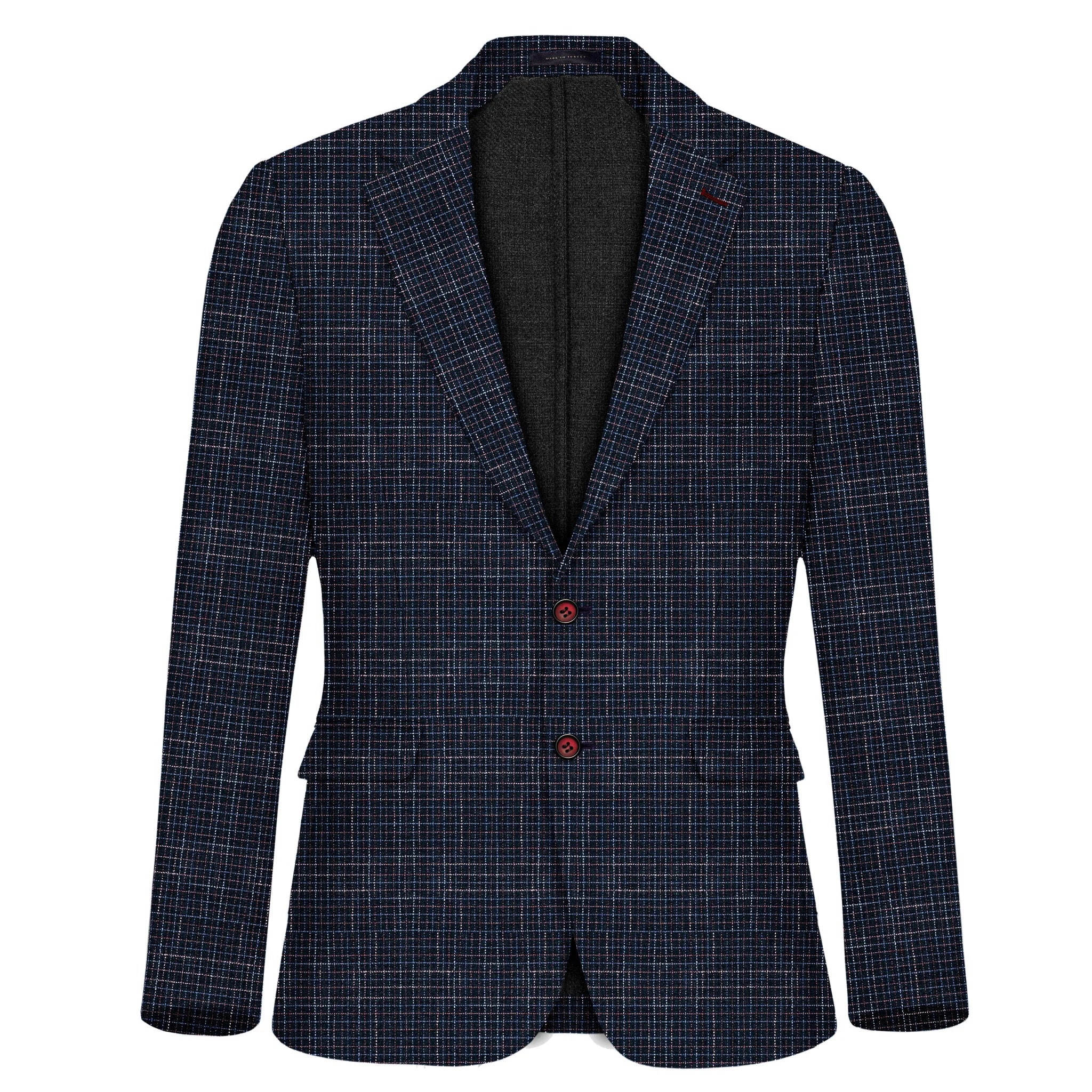 luxury blue textured blazer