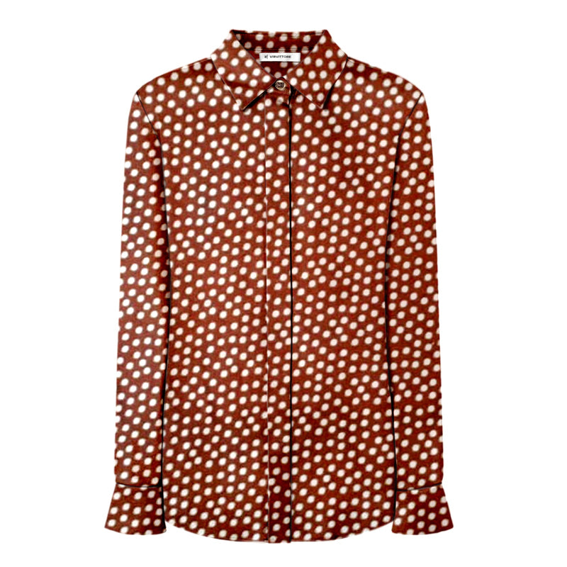 Women's Brown Polka Dots Shirt