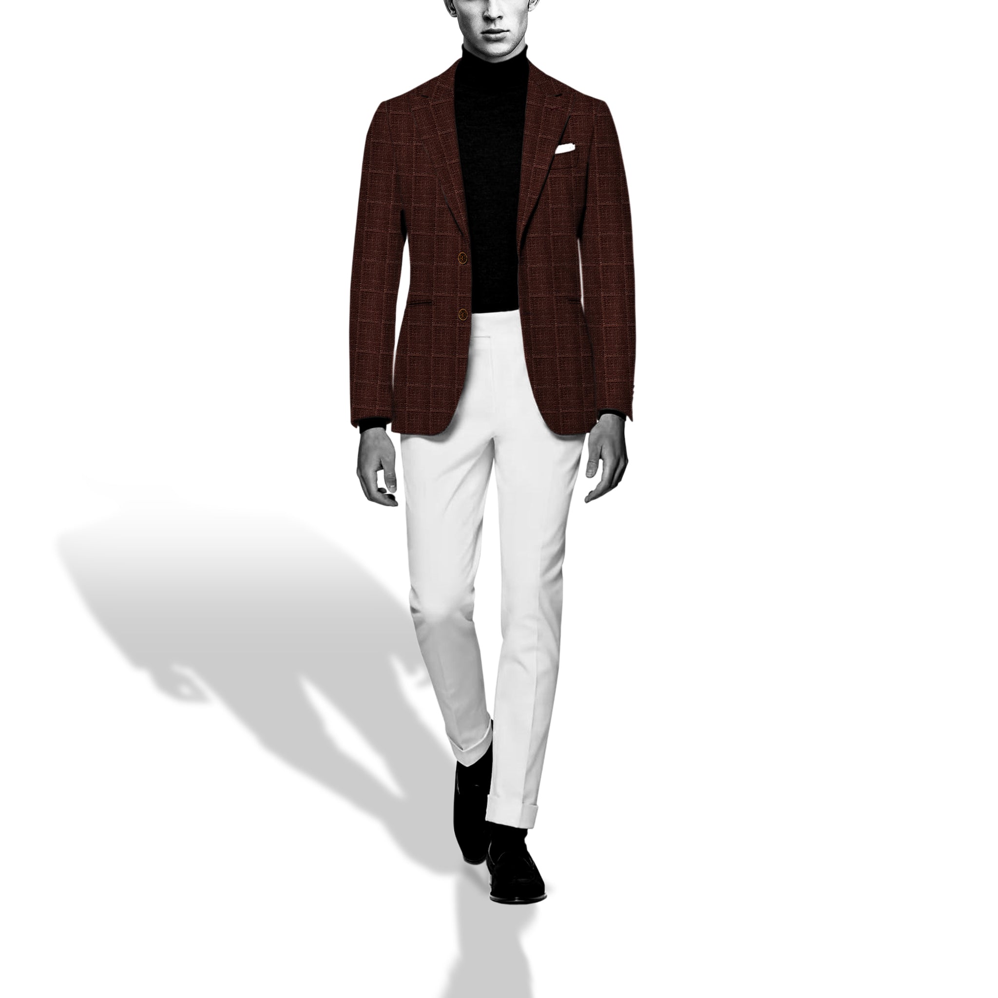 DEVILS OWN - Luxury Men's Burgundy Blazer