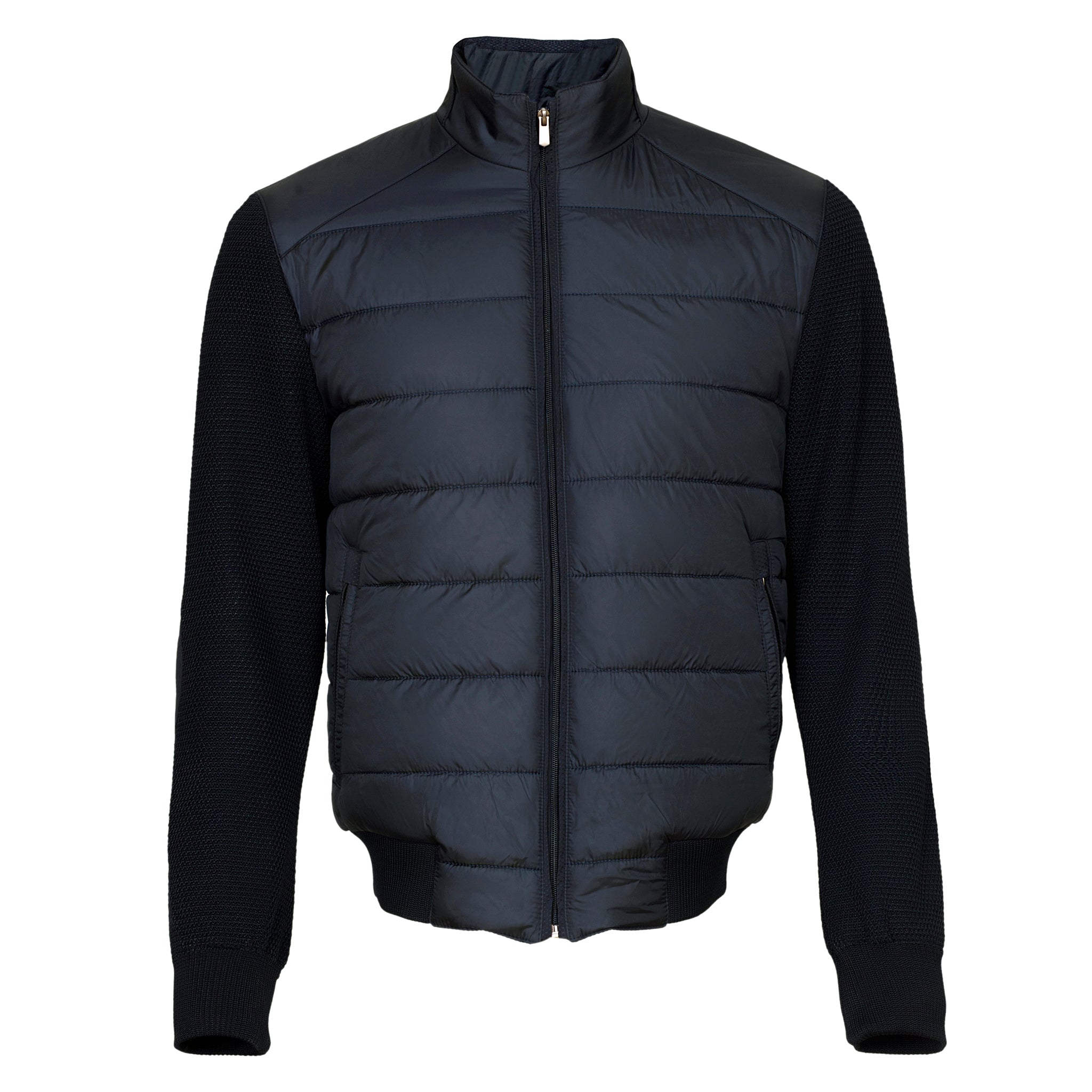 luxury mens navy blue bomber jacket