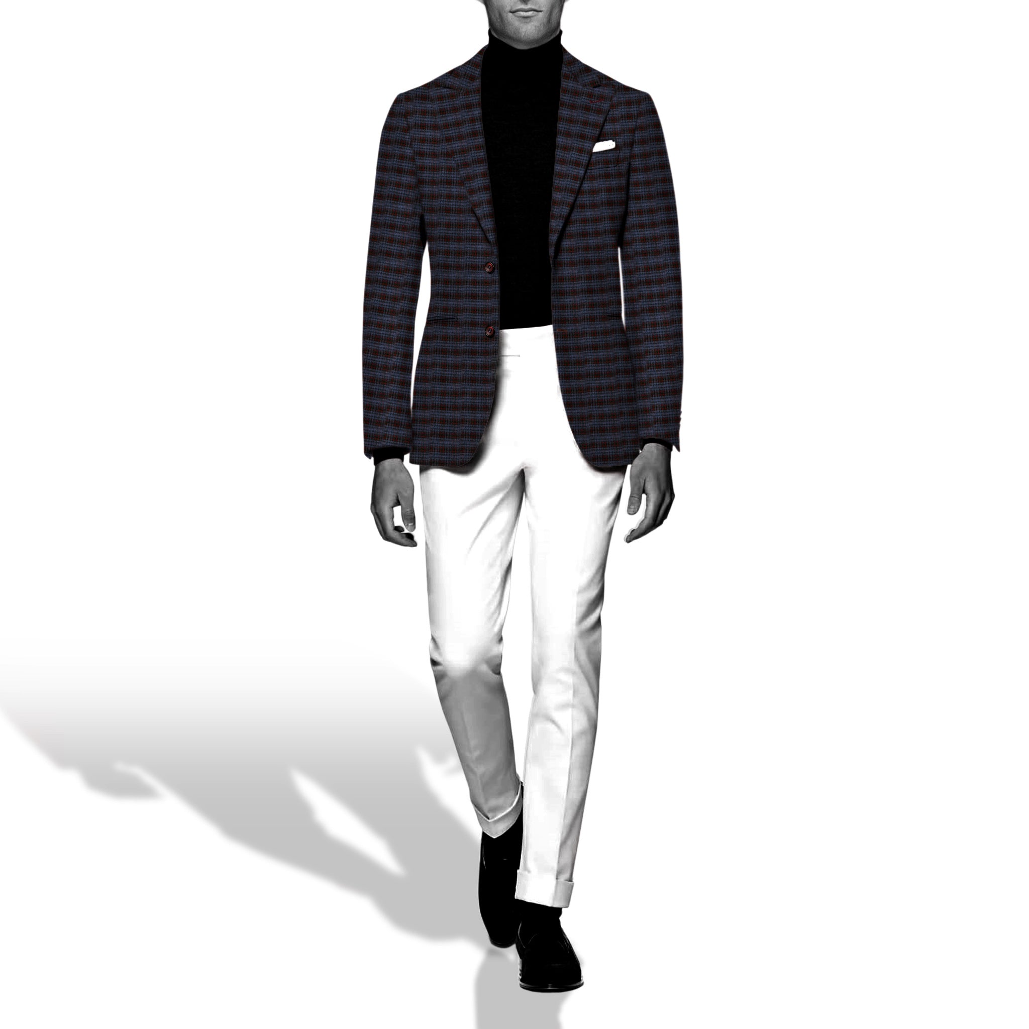 SOULFUL VOYAGE - Luxury Men's Blue Striped Blazer